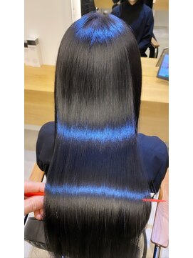 ジーナ 博多(Zina) 小顔セミウェットウェーブピンクベージュハイライトカラー