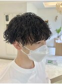 波巻きパーマ