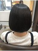 ミニボブ×縮毛矯正