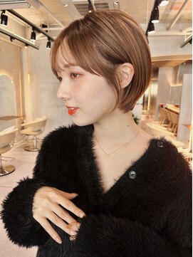 リール 銀座(R'EEL) フェミニンショート×アッシュブラウン