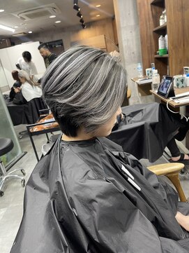 ラフ(LAFF) #バレイヤージュ#グレージュカラー#ボブウルフ#ココアベージュ