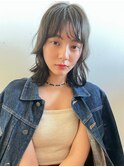 mowen×外ハネミディアム×小顔カット×ダークアッシュ