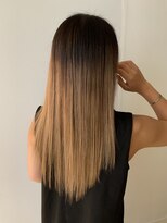 ライフ 忍ケ丘店(Lyfe)&nbsp;根元暗めグラデーションカラー_斜めバンググレージュカラー_368