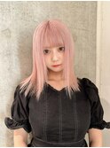 【ペールピンク】ブリーチデザインカラー