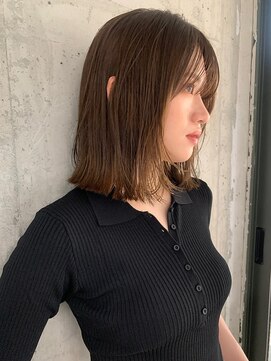 クラフト ヘア デザイン(CRAFT HAIR DESIGN) フェイスレイヤーミディアムボブ / ラベンダーベージュ