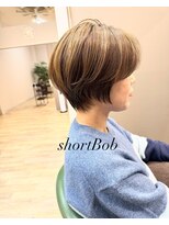 ルシードスタイルサワ(LUCIDO STYLE sawa)&nbsp;20代30代大人可愛い小顔ショートボブ前下がりショートハイライト