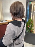 ダブルカラー　アッシュベージュカラー　顔周りカット　20代30代