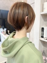 キャアリー(Caary)&nbsp;福山市美容室Caary前下り丸みショートヘアショートカット