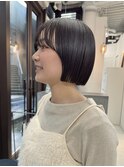 似合わせカット ボブヘア 縮毛矯正 ミニボブ 切りっぱなしボブ