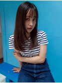 顔まわりレイヤー×ピンクブラウン