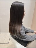 フェミニン美髪ロング暗めカラー似合わせココアベージュ絶壁30代