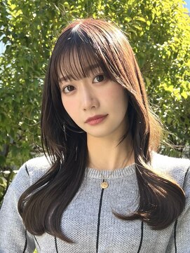 ラボヌールヘアーノーブル 新越谷店(La Bonheur hair noble) セミディシアーカラー韓国風ボブ美髪ピンクブラウン