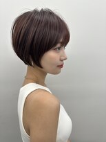 ソワネ 表参道(soigne)&nbsp;表参道髪質改善カラーウルフショートボブアッシュグレージュ40代