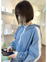 ジーナ 博多(Zina)&nbsp;ブラウングレージュ×ぷつっとボブ