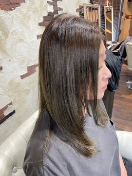 ヘアー クリエイト カルバリ(HAIR CREATE Calbari) ロングレイヤー×オリーブカラー