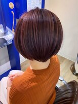 ジュリアンマーラ(Julien Mara) 大人上品/ボルドーカラー/ひし形ボブ/艶髪/レッドブラウン/小顔