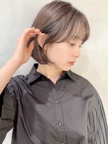 ロンドリゼル 札幌(Lond RiseL)&nbsp;オリーブグレー/ボブ/顔周り/小顔/レイヤー/髪質改善/縮毛矯正