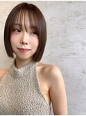 切りっぱなしボブ／丸みショート／イメチェン／20代30代40代