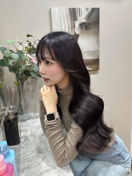 透明感抜群！ダークブラウンカラー/髪質改善/ブリーチなしカラー