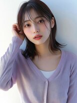 ムウ 難波(MOU)&nbsp;ショート暗めカラーグランマッシュデザインカラー20代30代40代