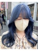ネイビーブルーカラー/ロングヘア