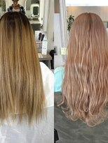 シェル 津山の手店(shel)&nbsp;ブリーチありミルクティーベージュ/ニュアンスカラー/冬カラー