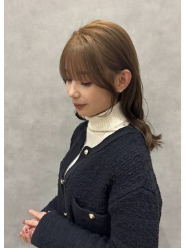 ヘアデザインファブロ イオンモール宮崎店(hair design FABRO.) 【FABRO.宮原】オリーブベージュカラー×顔まわりカット
