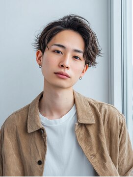 クリックプラス 小倉(Click plus) 小倉/刈り上げセンターパート/波巻きツイストスパイラル