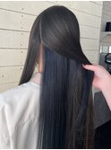 黒髪クラゲヘアーオリーブグレー小顔ココアベージュ