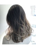 外国人風グラデーションカラー♪シルバーグレージュ/アッシュ