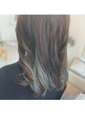 インナーカラーアイスブルー