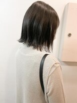 キャンバス バイ ネオリーブ 横浜西口(Canvas by neo.)&nbsp;外ハネボブ　切りっぱなしボブ　ブラウンベージュ