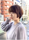 20代・30代・40代 小顔◎大人可愛いショートボブ　丸みショート