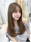 大人可愛い韓国ヘア レイヤーカット 似合わせ顔まわりカット#