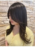 ダークアッシュグレージュカラーロングレイヤー /新宿/新宿西口