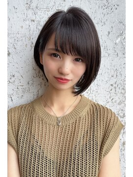 ヘアーズ ベリー 竹鼻店(hairs BERRY) BERRY/ショート/斜めバング/グレージュカラー/美髪/夏