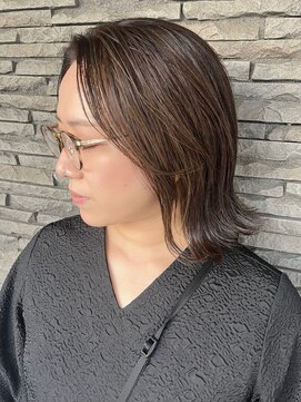 ハイバレーヘアーメゾン(HIGH VALLEY HAIRMAISON) ミディアムボブレイヤーボブ顔周りカット外ハネレイヤー