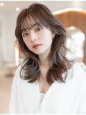 くびれレイヤーシースルーバング似合わせカットイメチェン小顔