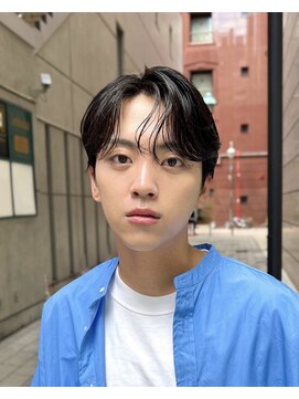 ガーデン 銀座(GARDEN) 艶センターパートニュアンスパーマダークアッシュ韓国マッシュ