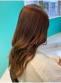 ココアベージュ/マロンベージュ/ダブルカラー/ブリーチなし