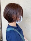 前下がりショートボブ/マニッシュボブ/マロンベージュ/30代40代