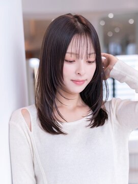 ドリップ バイ ハバナ 原宿(driP. by HAVANA) 大人可愛い韓国風レイヤースタイル/2wayバング/アッシュベージュ