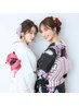 【8/11(月)亀岡・京都保津川花火大会】浴衣持ち込み着付けとヘアセット YS