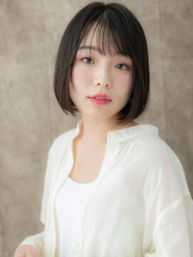 カバーヘア 上尾西口店(COVER HAIR) 黒髪艶感ストレート切りっぱなしヘイリーボブ311W上尾30代40代