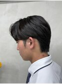 メンズセンターパート曲がる縮毛矯正