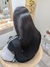 【憧れのサラツヤ髪に】美髪ストレート+カット+透明感カラー(白髪染めも◎)