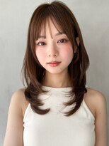 アグノス 青山(Agnos) 艶感サイドバング美髪前髪大人可愛いデジタルパーマうる艶髪