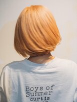 ボタニカ(Botanica)&nbsp;オレンジボブ/ブリーチカラー透明感切りっぱなし辻堂茅ヶ崎