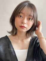 リヤン 表参道(lyann)&nbsp;イメチェンピンクベージュ前髪イヤリングカラーa