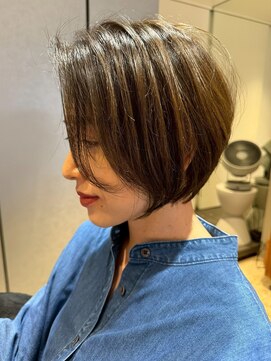 ナチュラル ヘアーデザイニング(Natural hair designing) 前下がりショートボブ/立体感ボブ/ボリューム調整/ワンレンボブ